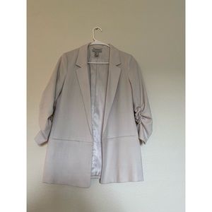 H&M gathered sleeve blazer in cream